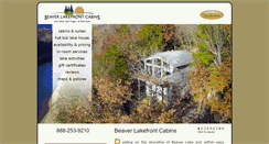 Desktop Screenshot of beaverlakefrontcabins.com
